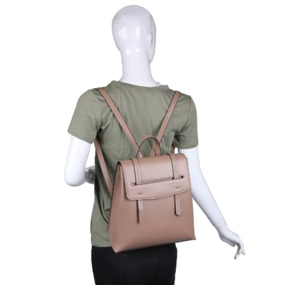 NWT! Moda Luxe Parker Vegan Leather Backpack in Nude - Picture 1 of 8